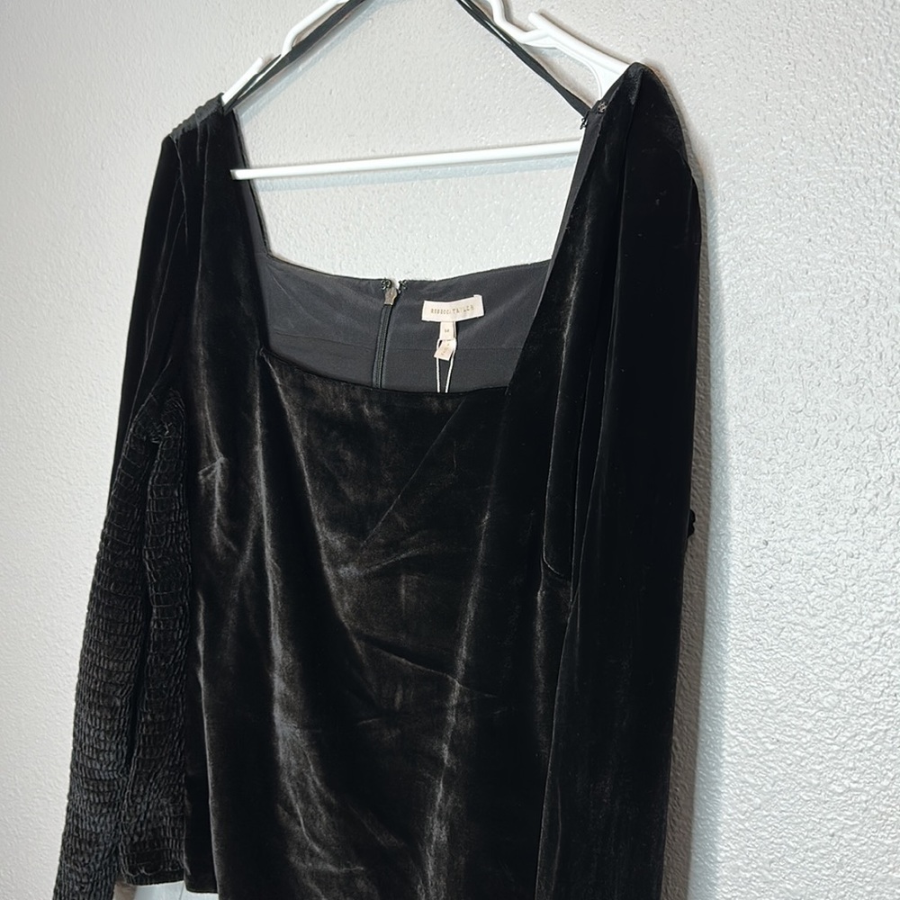 Rebecca Taylor Velvet Smocked Top Size 14 NWT - Picture 6 of 9
